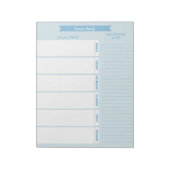 Aangepaste maaltijdplanner en blauw winkellijst notitieblok (Linkerzijde)