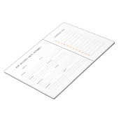 Aangepaste Maaltijdplanner en boodschappenlijst Notitieblok (Schuin)