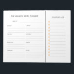 Aangepaste Maaltijdplanner en boodschappenlijst Notitieblok<br><div class="desc">Eenvoudig, modern gepersonaliseerd maaltijdplanner notitieblok met boodschappenlijst.</div>