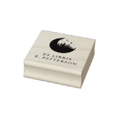 Aangepaste Maan Bos & Sterren Ex Libris Boekplaat Rubberstempel (Stempel)