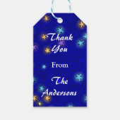 Aangepaste Maan en Sterren Etsen Dank u Cadeau Lab Cadeaulabel (Voorkant)