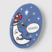 Aangepaste maan gezicht en sterren ronde grote klok (Hoek)