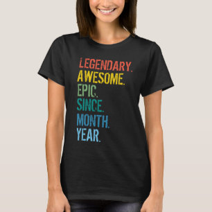 Aangepaste maand en jaardag t-shirt