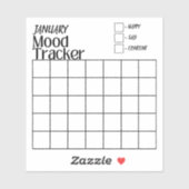 Aangepaste maand & stemming | Mood Tracker Sticker (Vel)
