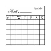 Aangepaste maandelijkse agenda planner rubberstempel (Afrduk)