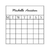 Aangepaste maandelijkse agenda planner rubberstempel (Afrduk)