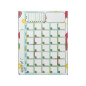 Aangepaste maandelijkse planner | ananaswatermeloe notitieblok (Linkerzijde)