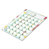 Aangepaste maandelijkse planner | ananaswatermeloe notitieblok (Schuin)