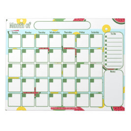 Aangepaste maandelijkse planner | ananaswatermeloe notitieblok