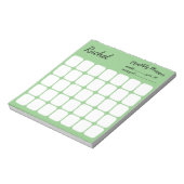 Aangepaste maandelijkse planner met Notitieblok na (Linkerzijde)