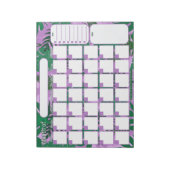 Aangepaste maandelijkse planner | Oerwoud Bladeren Notitieblok (Linkerzijde)