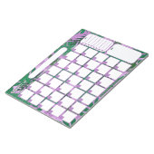 Aangepaste maandelijkse planner | Oerwoud Bladeren Notitieblok (Schuin)