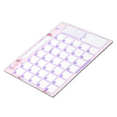 Aangepaste maandelijkse planner | Wildflowers & Bo Notitieblok (Schuin)