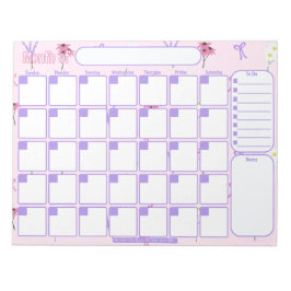 Aangepaste maandelijkse planner | Wildflowers & Bo Notitieblok