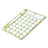 Aangepaste maandelijkse planner | Zonnebloem gepla Notitieblok (Schuin)
