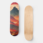 Aangepaste maanlicht berg waterverf persoonlijk skateboard (Voorkant)