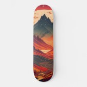 Aangepaste maanlicht berg waterverf persoonlijk skateboard (Voorkant)