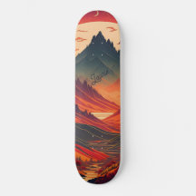 Aangepaste maanlicht berg waterverf