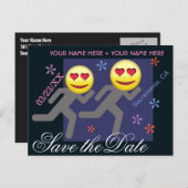 Aangepaste maart tot huwelijk sparen de Datum Aankondigingskaart (Voorkant / Achterkant)