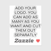 AANGEPASTE MAASWIJDTE ETIKETTERS STICKER (Vel)