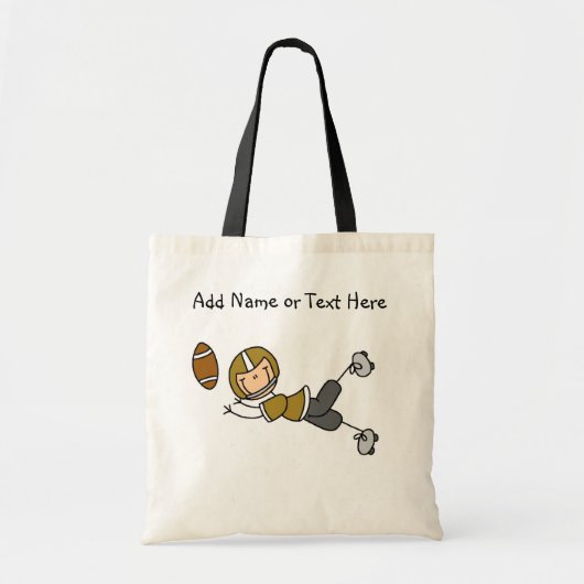 Aangepaste maatbeentje voor Gold Football Player B Tote Bag (Voorkant)