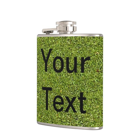 Aangepaste maatkolf met grijze achtergrond heupfles (Links)