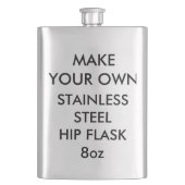Aangepaste maatkolf voor 8 oz roestvrij staal heupfles (Voorkant)