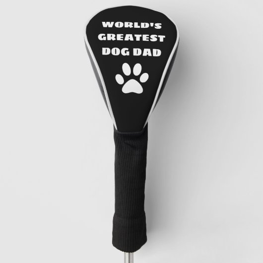 Aangepaste maatstekst van de grootste hond van de  golfheadcover (Voorkant)