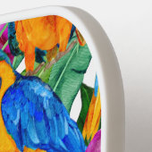 Aangepaste MacAw Orchidee Witte Pickleball Paddle (Links Detail)