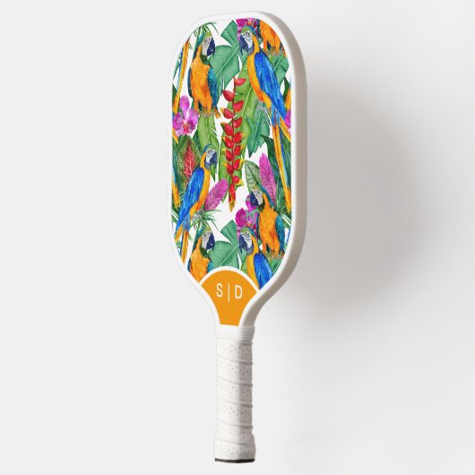 Aangepaste MacAw Orchidee Witte Pickleball Paddle (Links)