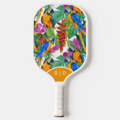 Aangepaste MacAw Orchidee Witte Pickleball Paddle (Achterkant)