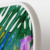 Aangepaste MacAw Orchidee Zomer Pickleball Paddle (Links Detail)