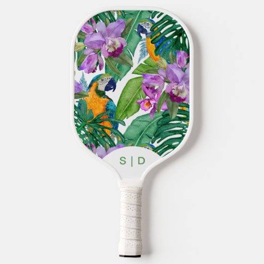 Aangepaste MacAw Orchidee Zomer Pickleball Paddle (Achterkant)