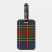 Aangepaste MacBeth-tartan geruite bagtag Bagagelabel (Achterkant verticaal)