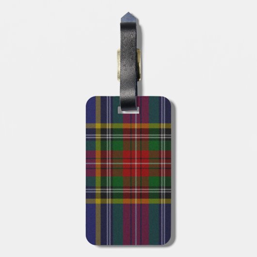 Aangepaste MacBeth Tartan Plaid Bagagelabel (Achterkant verticaal)