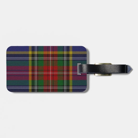 Aangepaste MacBeth Tartan Plaid Bagagelabel (Achterkant horizontaal)