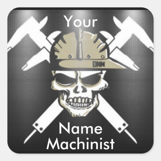 Aangepaste machinist Sticker (Voorkant)