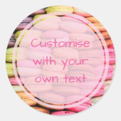 Aangepaste macro's ronde sticker (Voorkant)