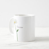 aangepaste madelief gepersonaliseerd chic koffiemok (Voorkant links)
