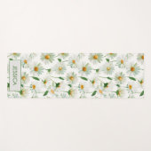 Aangepaste madeliefjes waterverf bloempatroon yogamat (Voorkant (horizontaal))