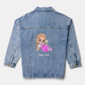 Aangepaste madeliefjesfee denim jacket (Achterkant)