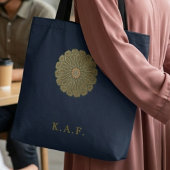 Aangepaste Madinah Navy Islamitische Rozet Tote Bag