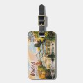 Aangepaste Madrid Spanje Palacio de Cristal Aquare Bagagelabel (Voorkant verticaal)