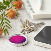 Aangepaste Magenta Gradiënt Sleutelhanger (Zijkant)