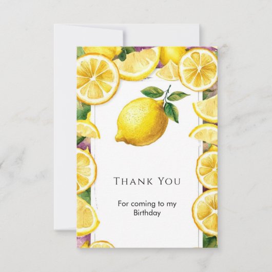 Aangepaste Magische Citroen Verjaardag Bedankkaart (Voorkant)