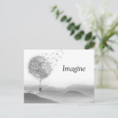 Aangepaste magische Dandelion Hot Air ballonmagine Briefkaart (Staand voorkant)