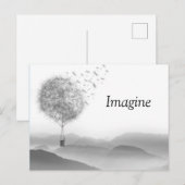 Aangepaste magische Dandelion Hot Air ballonmagine Briefkaart (Voorkant / Achterkant)