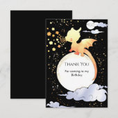 Aangepaste Magische Draak Verjaardag Bedankkaart (Voorkant / Achterkant)