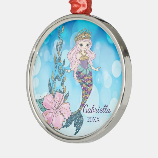 Aangepaste Magische Glitter Mermaid Ornament (Links)