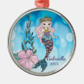 Aangepaste Magische Glitter Mermaid Ornament (Voorkant)